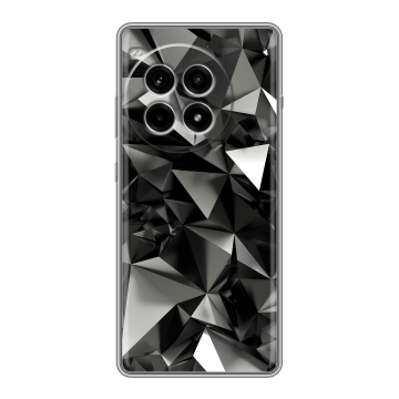 Силиконовый чехол на OnePlus Ace 3 Pro с принтом Черные кристаллы Силиконовый чехол на OnePlus Ace 3 Pro с принтом Черные кристаллы