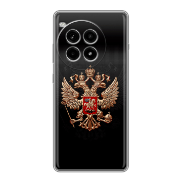Силиконовый чехол на OnePlus Ace 3 Pro с принтом Герб России Силиконовый чехол на OnePlus Ace 3 Pro с принтом Герб России