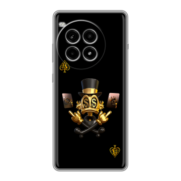 Силиконовый чехол на OnePlus Ace 3 Pro с принтом Золотой скрудж макдак Силиконовый чехол на OnePlus Ace 3 Pro с принтом Золотой скрудж макдак