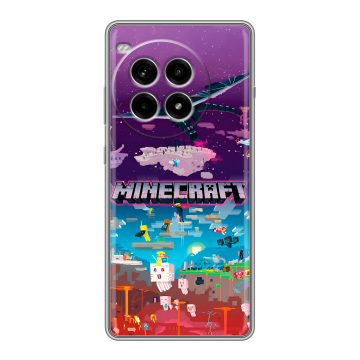 Силиконовый чехол на OnePlus Ace 3 Pro с принтом Майнкрафт Minecraft Силиконовый чехол на OnePlus Ace 3 Pro с принтом Майнкрафт Minecraft