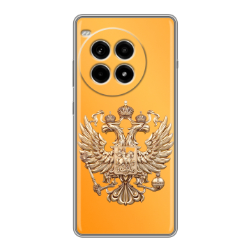 Силиконовый чехол на OnePlus Ace 3 Pro с принтом Герб Флаг России