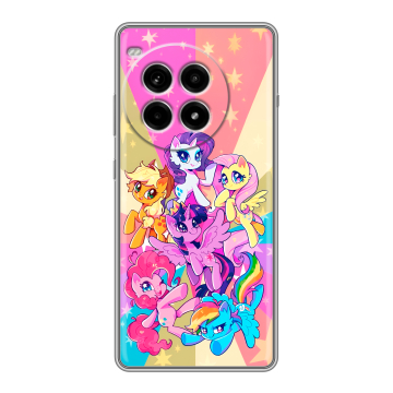 Силиконовый чехол на OnePlus Ace 3 Pro с принтом My little pony Дружба чудо Силиконовый чехол на OnePlus Ace 3 Pro с принтом My little pony Дружба чудо