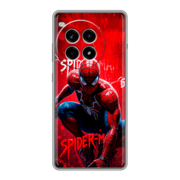 Силиконовый чехол на OnePlus Ace 3 Pro с принтом Spiderman Человек паук