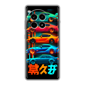 Силиконовый чехол на OnePlus Ace 3 Pro с принтом машины тачки