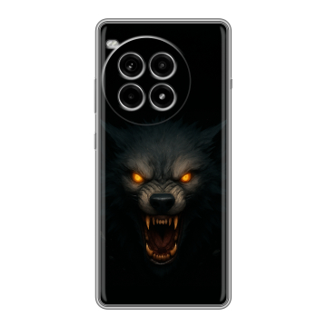 Силиконовый чехол на OnePlus Ace 3 Pro с принтом Волк