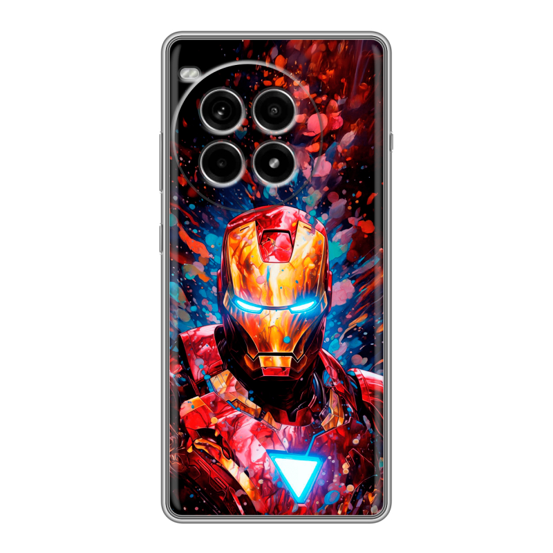Силиконовый чехол на OnePlus Ace 3 Pro с принтом Железный человек Ironman Силиконовый чехол на OnePlus Ace 3 Pro с принтом Железный человек Ironman