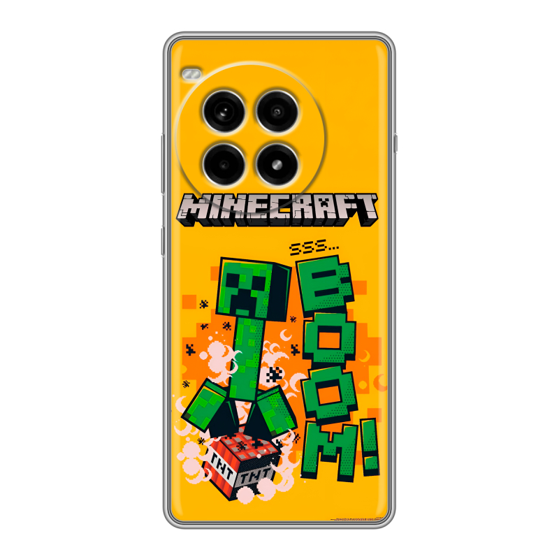 Силиконовый чехол на OnePlus Ace 3 Pro с принтом Майнкрафт Minecraft Силиконовый чехол на OnePlus Ace 3 Pro с принтом Майнкрафт Minecraft