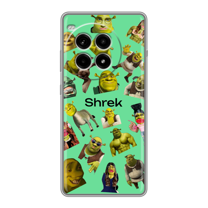 Силиконовый чехол на OnePlus Ace 3 Pro с принтом Шрек Shrek Силиконовый чехол на OnePlus Ace 3 Pro с принтом Шрек Shrek