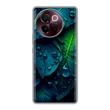 Силиконовый чехол на Vivo V40 Lite 5G с принтом Листья