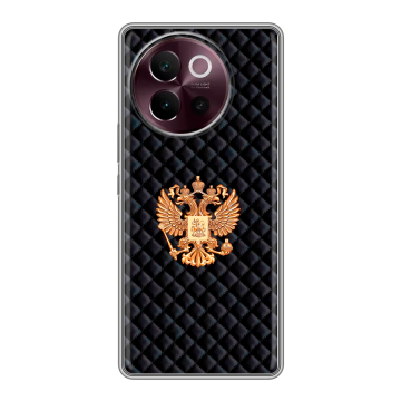 Силиконовый чехол на Vivo V40 Lite 5G с принтом Герб России принт