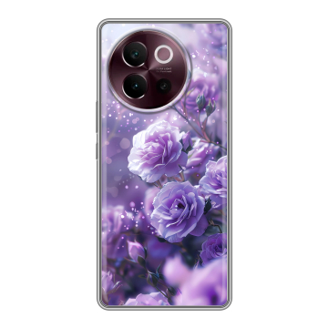 Силиконовый чехол на Vivo V40 Lite 5G с принтом Розы цветы Силиконовый чехол на Vivo V40 Lite 5G с принтом Розы цветы