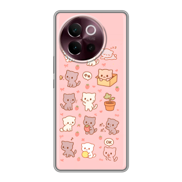 Силиконовый чехол на Vivo V40 Lite 5G с принтом Hello Kitty Хелоу Кити