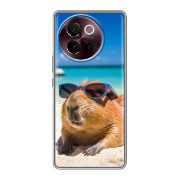 Силиконовый чехол на Vivo V40 Lite 5G с принтом Капибара