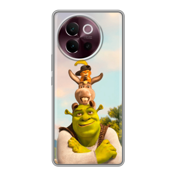 Силиконовый чехол на Vivo V40 Lite 5G с принтом Шрек Shrek