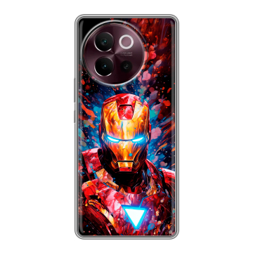 Силиконовый чехол на Vivo V40 Lite 5G с принтом Железный человек Ironman