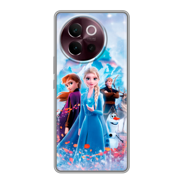 Силиконовый чехол на Vivo V40 Lite 5G с принтом Холодное сердце Frozen