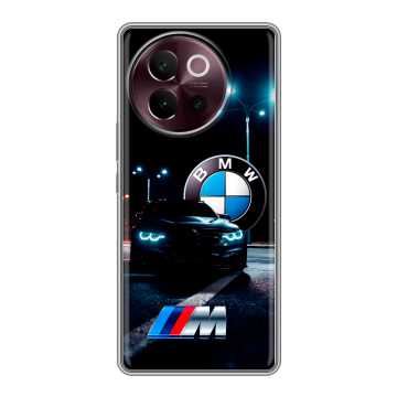 Силиконовый чехол на Vivo V40 Lite 5G с принтом БМВ BMW Силиконовый чехол на Vivo V40 Lite 5G с принтом БМВ BMW