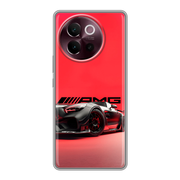 Силиконовый чехол на Vivo V40 Lite 5G с принтом Мерседес Mercedes AMG
