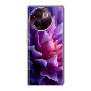 Силиконовый чехол на Vivo V40 Lite 5G с принтом женский цветы