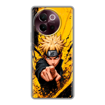 Силиконовый чехол на Vivo V40 Lite 5G с принтом Naruto Наруто