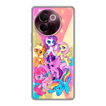 Силиконовый чехол на Vivo V40 Lite 5G с принтом My little pony Дружба чудо