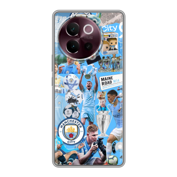 Силиконовый чехол на Vivo V40 Lite 5G с принтом Man City Манчестер Сити