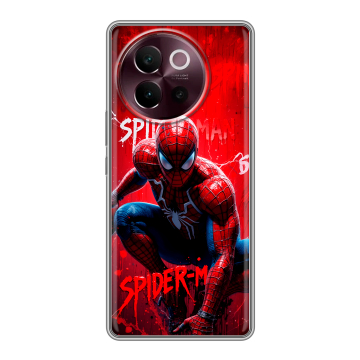 Силиконовый чехол на Vivo V40 Lite 5G с принтом Spiderman Человек паук Силиконовый чехол на Vivo V40 Lite 5G с принтом Spiderman Человек паук