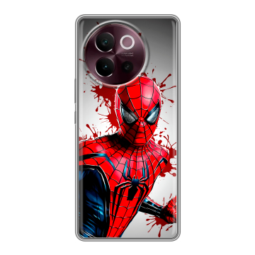 Силиконовый чехол на Vivo V40 Lite 5G с принтом Spiderman Человек паук