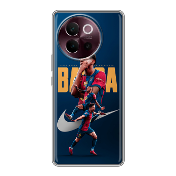Силиконовый чехол на Vivo V40 Lite 5G с принтом Барселона Barca Yamal 
