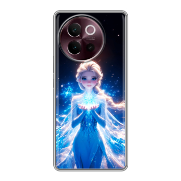 Силиконовый чехол на Vivo V40 Lite 5G с принтом Холодное сердце Frozen