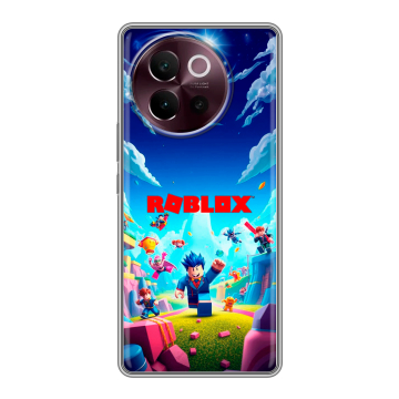 Силиконовый чехол на Vivo V40 Lite 5G с принтом Roblox Роблокс