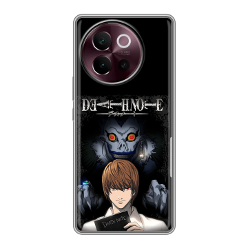 Силиконовый чехол на Vivo V40 Lite 5G с принтом Death note Тетрадь смерти