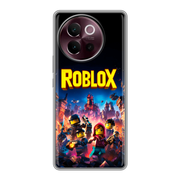 Силиконовый чехол на Vivo V40 Lite 5G с принтом Roblox Роблокс