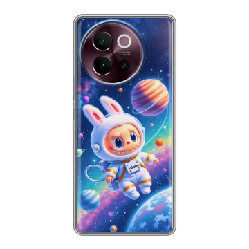 Силиконовый чехол на Vivo V40 Lite 5G с принтом Labubu Лабубу