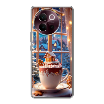 Силиконовый чехол на Vivo V40 Lite 5G с принтом Новый год