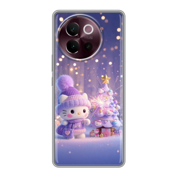 Силиконовый чехол на Vivo V40 Lite 5G с принтом Новый год