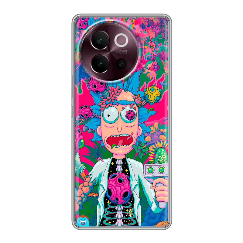 Силиконовый чехол на Vivo V40 Lite 5G с принтом Рик и Морти Rick Morty Силиконовый чехол на Vivo V40 Lite 5G с принтом Рик и Морти Rick Morty