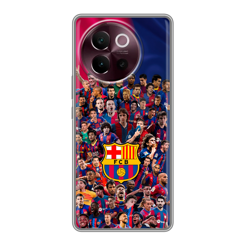 Силиконовый чехол на Vivo V40 Lite 5G с принтом Барселона Barcelona Силиконовый чехол на Vivo V40 Lite 5G с принтом Барселона Barcelona