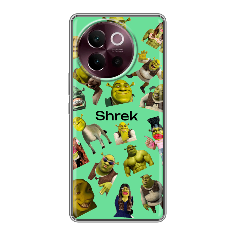 Силиконовый чехол на Vivo V40 Lite 5G с принтом Шрек Shrek Силиконовый чехол на Vivo V40 Lite 5G с принтом Шрек Shrek