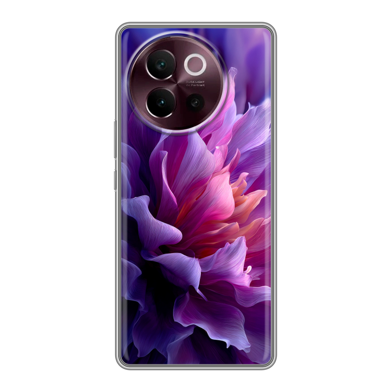 Силиконовый чехол на Vivo V40 Lite 5G с принтом женский цветы Силиконовый чехол на Vivo V40 Lite 5G с принтом женский цветы