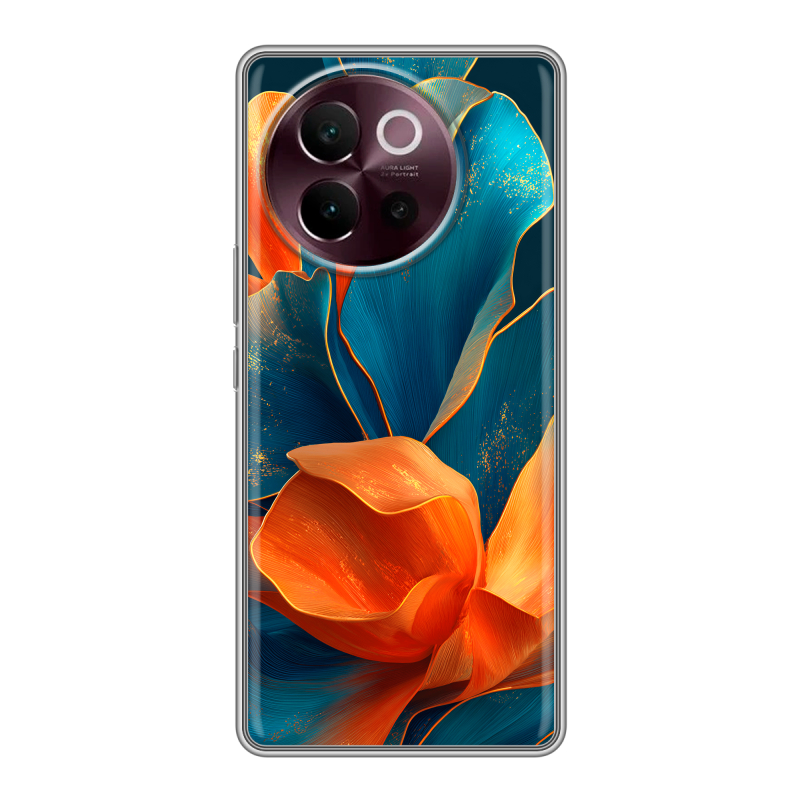 Силиконовый чехол на Vivo V40 Lite 5G с принтом Цветы Силиконовый чехол на Vivo V40 Lite 5G с принтом Цветы