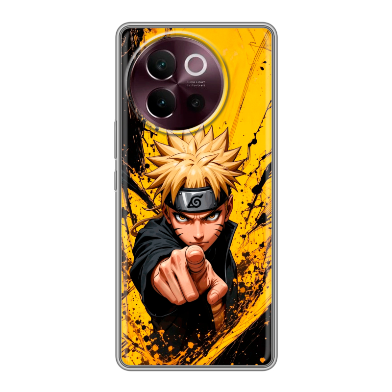 Силиконовый чехол на Vivo V40 Lite 5G с принтом Naruto Наруто Силиконовый чехол на Vivo V40 Lite 5G с принтом Naruto Наруто