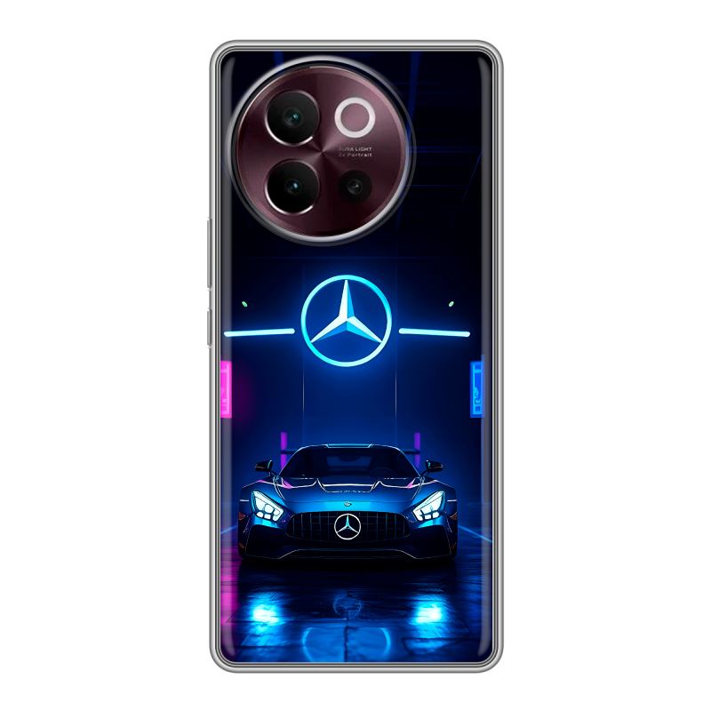 Силиконовый чехол на Vivo V40 Lite 5G с принтом Mercedes Мерседес Силиконовый чехол на Vivo V40 Lite 5G с принтом Mercedes Мерседес
