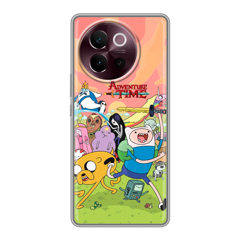 Силиконовый чехол на Vivo V40 Lite 5G с принтом Adventure time Время приключений Силиконовый чехол на Vivo V40 Lite 5G с принтом Adventure time Время приключений