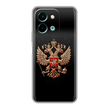 Силиконовый чехол на Vivo Y28 с принтом Герб России Силиконовый чехол на Vivo Y28 с принтом Герб России