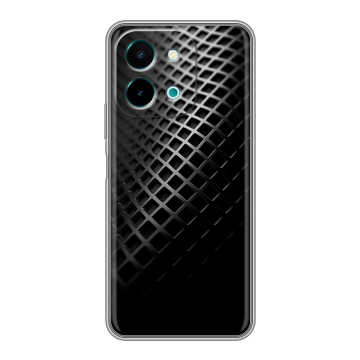 Силиконовый чехол на Vivo Y28 с принтом Текстура металла