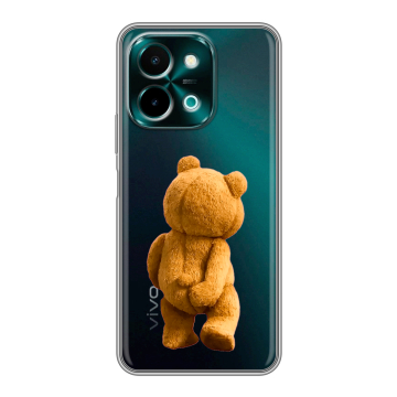 Силиконовый чехол на Vivo Y28 с принтом Медведь