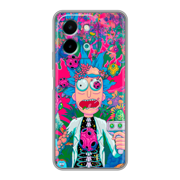 Силиконовый чехол на Vivo Y28 с принтом Рик и Морти Rick Morty