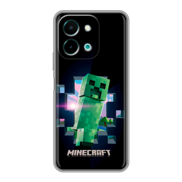 Силиконовый чехол на Vivo Y28 с принтом Майнкрафт Minecraft