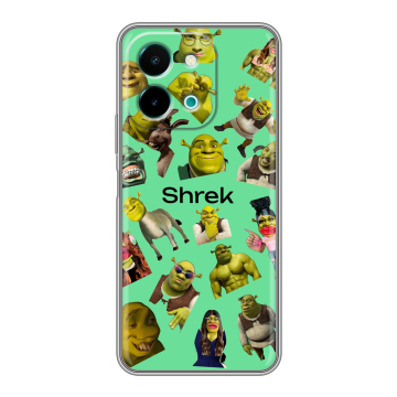Силиконовый чехол на Vivo Y28 с принтом Шрек Shrek Силиконовый чехол на Vivo Y28 с принтом Шрек Shrek